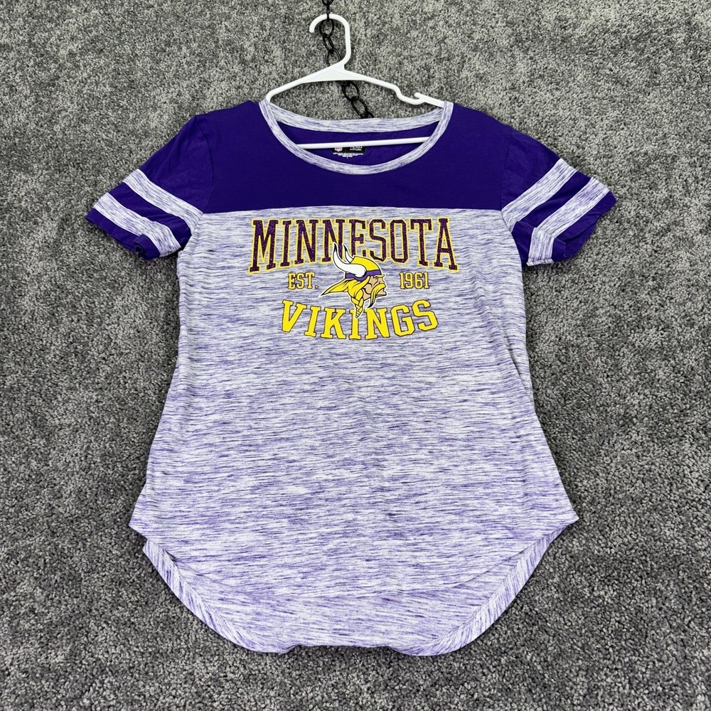 Minnesota Vikings Shirt Womens Large Purple NFL Football Team Apparel Graphic
